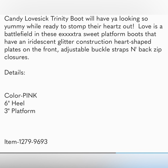 Candy DEMONiA love sick trinity boot - Picture 3 of 9